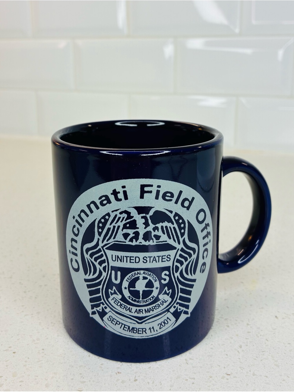 Rare Vintage U.S. Federal Air Marshal, Cincinnati Field Office 9/11 Mug